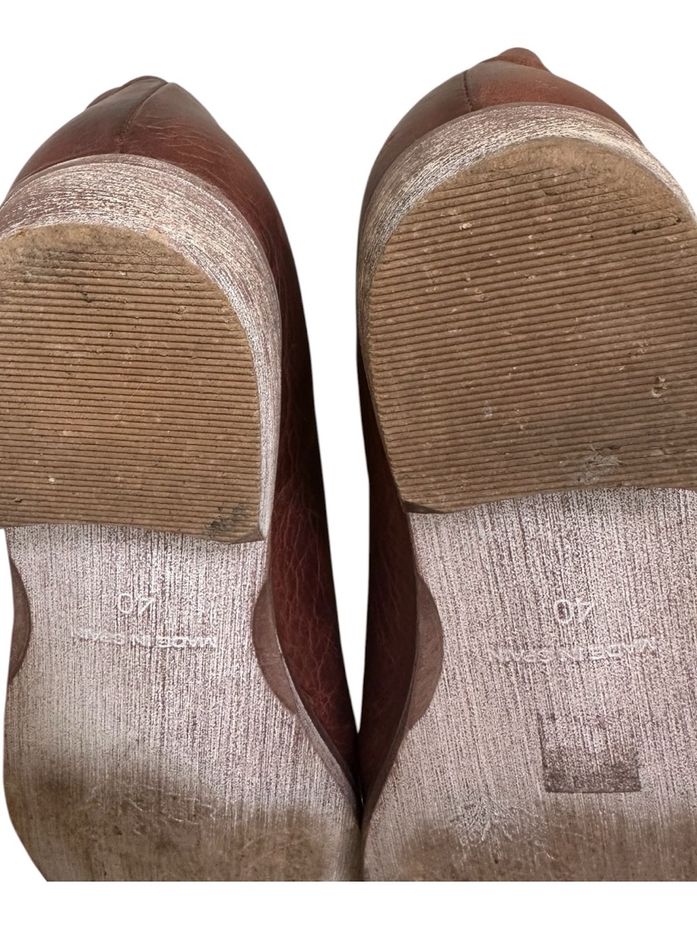 Free People Royale Flats Cutout Leather Pointed Toe D’Orsay Brown Size 40 9/9.5 - Picture 16 of 16